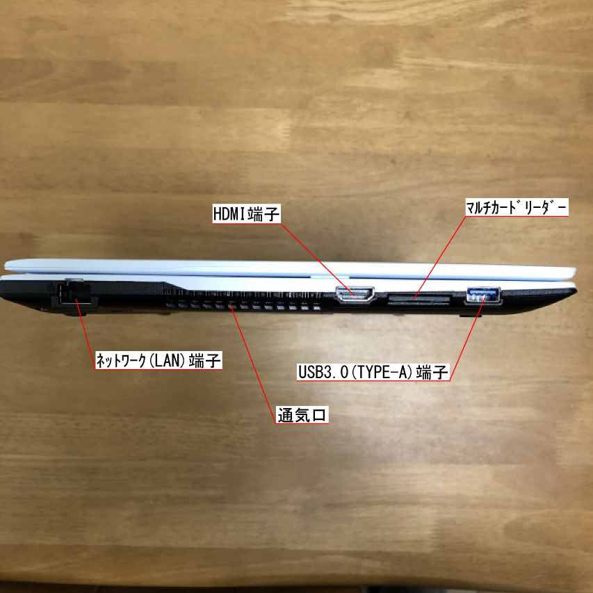 本体左側