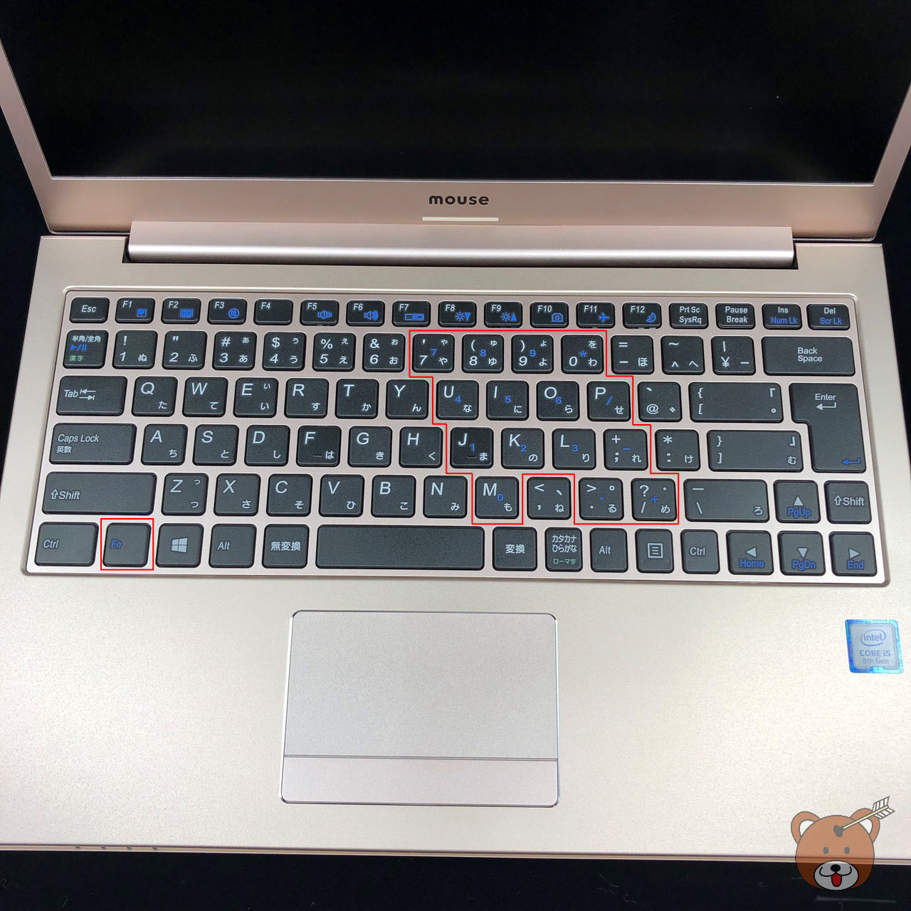 m-Book B401H_keybord up